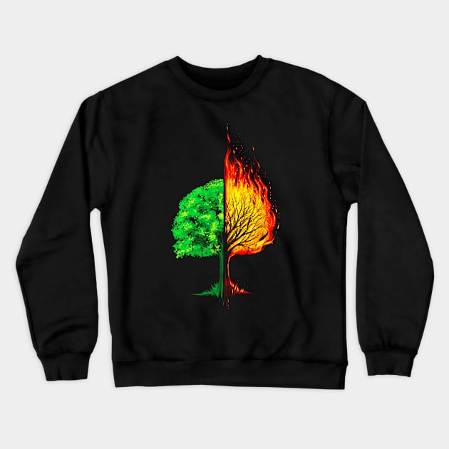 On Fire Crewneck Sweatshirt by Tobe_Fonseca